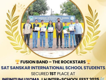 Fusion Band - The Rockstars secured 1st prize at Infinitum Uyoma J. H. Inter-School Fest 2025