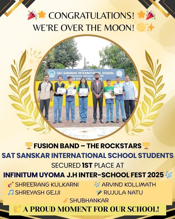 Fusion Band - The Rockstars secured 1st prize at Infinitum Uyoma J. H. Inter-School Fest 2025